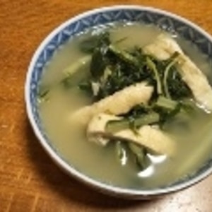 水菜と薄揚げの煮浸し